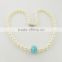 wholesale chunky white beaded bubblegum necklace
