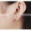 Red CZ Stone Fashion Jewelry 2016 Owl Women Girl Earring