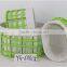set of 3 round bread storage canbinet bin with cotton lining