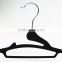 QD-B78 new black plastic velvet cloth hanger make in China