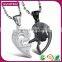 Wholesale  Couple Zircon Broken Heart Chain Necklace