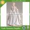 Custom Printed Resin White Color With Flower Dress Lady Figurines