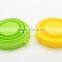 SILICONE COLLAPSIBLE CUP W/LID, SILICONE TELESCOPIC CUP W/LID