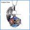 Wholesale 3 Colors Mexican Angel Wing Flower Hollow Cage Musical Sound Bell Ball Chime Magic Box Pregnancy Necklace BAC-M027
