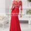 HA-003 2015 Beautiful Sexy V-Neck Three Quarter Celebrate Dress A-Line Appliques Beaded Prom Quinceanera Dress