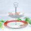 China factory cheap wholesale porcelain 2/3 tier cake stands