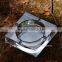 Clear Cube engraved large Crystal Glass Cigarette Ashtray