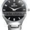 2015 new style model 7380 simple black face stainless steel sport watch