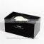 elegant handmade black acrylic tissue box/acrylic napkin holder/acrylic tissue box cover with logo