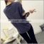 2016 Korea Fashion New Women's Long Sleeve tShirt Loose Patchwork Cotton Tops Lady Casual Blouse