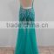 (MY0107) MARRY YOU Long Prom Dress Sleeveless Sliver Sequins Beaded Blue Evening Dresses 2015