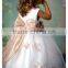 (MY1358) MARRY YOU Sleeveless Full-length Ball Gown Flower Girl Dress With Handmade Flowers