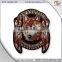 cheap custom fabric embroidery skull patches with heat adhesive backing