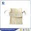 Plain Small linen bag with drawstring for wholesale
