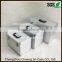 Three-piece ABS aluminum welding box aluminum instrument case with small silver dot fabric
