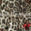 Wool peach ity satin chiffon spandex screen print soft shell leopard print fabric for fashion blouse dress