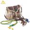 New Fashion Tassel Embroidery Shoulder Bags Large Boho Handbags Colorful Striped Bags