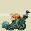 Monkey shaped green colour handmade ceramic wine bottles in stocked