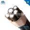0.6/1kv aac xlpe insulated overhead electrical cable 4x25mm