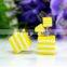Korean Style Sweet Chromatic Candy Geometry Earring Accessory Two Size Stripe Square Double Side Clip-on Earrings For Teenagers