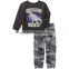 new arrival 80%cotton 20%polyester fashion kids fleece outfits set