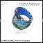 Multi-Color Hand Made Glass Lampwork Murano Rings One Dozen Lot