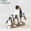 Outdoor resin Penguin skiing statue toy