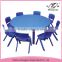 New production eco-friendly round dining table and chairs kids