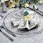 Hot Newest Cheap Wedding and Restaurant Decoration Silver Rimmed Glass Charger Plate Wholesale