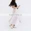 Stylish Lady Women Sweet Medium Elastic Waist Dot Chiffon Mild-calf Casual Pleated Skirt