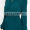 High Neck Blouse With Keyhole Detail and Cut Out Back Woman top