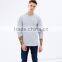 Longline tee heather grey tee shirt LS style