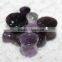 Natural amethyst double flare gemstone ear plugs,ear piercing plugs