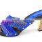 High heel women slipper colorful rhinestones decoration sandals for young lady
