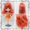 High quality medium length red and yellow neo blythe doll wigs