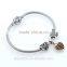 Vintage Bracelet Lovely Bear Silver Pendant Hollow hearts Beads 925 Silver metal Red Love Charm graduation season gift for Wish