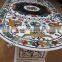 Inlay Marble Oval Shape Dining Table