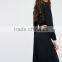 Lace Back patchwork Designer Plain Black long Sleeve wrap crop tops for women 2016