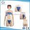Blue disposable nonwoven bra and bikini for spa and massage
