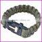 Outdoor Camping Hiking Survival Bracelet Kits Paracord Cord Wristbands Emergency Rope Gear Whistle Flint Fire Starter Scraper