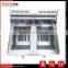 Commercial LPG Gas Deep Fryer Double Tank Gas Fryer With Oil Tap
