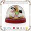 2015 custom plastic snowball with resin figurine