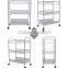 Metal Mesh Trolly Organizer Shelves Handle Portable storage rack