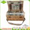 2017 new style wicker basket, brown picnic basket set with belt for four person