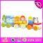 2015 Colorful wooden toy blocks train for kids,Fashionable children 18PCS Wooden toy train,Lovely Baby Wooden Toy Train W05C014