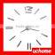 UCHOME New Products Quartz Clocks Fashion Watches 3d Real Big Wall Clock Rushed Mirror Sticker Diy Modern Design Decor