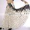 High quality peacock printed pleated tribal belly dancing skirt