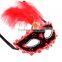 Red and black party ballroom eye mask M5118