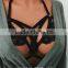 Wholesale Sexy women lingerie elastic black bandage bra Harness bra