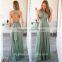 Yihao 2016 Special Offer Natural V-neck Vestidos De Fiesta Women Long Sexy Strapped Lady Party Maxi Summer dress